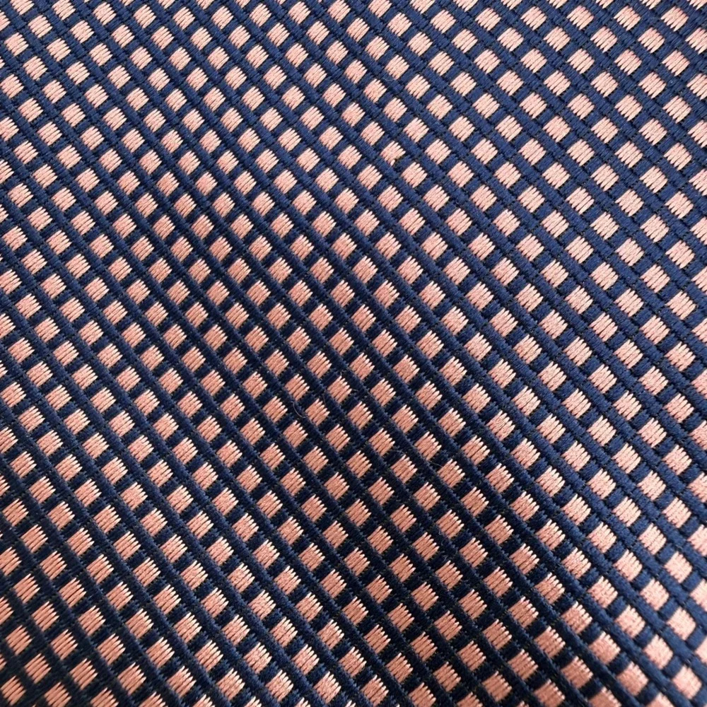 Ermenegildo Zegna Silk Tie Mens OS Navy Pink Geometric Micro Check Italy 59